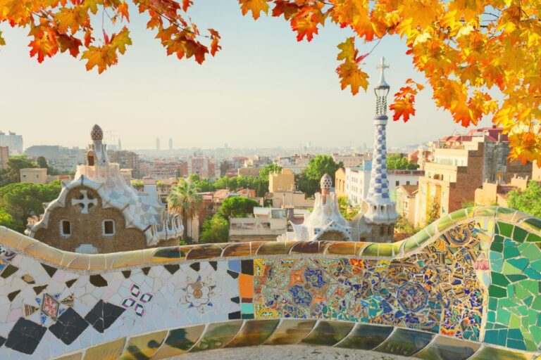 Park Guell in Barcelona in October.