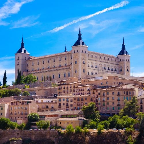 Toledo Alcazar, a magnificent castle in Spain, featuring grand structures and rich cultural heritage