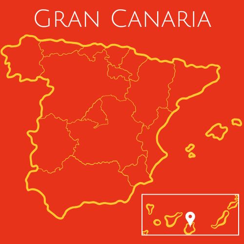 Map showing Gran Canaria location in Spain