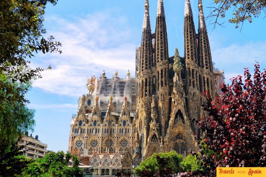 Sagrada Familia in Barcelona, a top landmark in one of the best places to visit in Spain for first-timers.