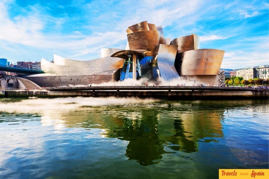 The Guggenheim Museum in Bilbao, a striking example of modern architecture and one of the best places to visit in Spain for first-time travelers.
