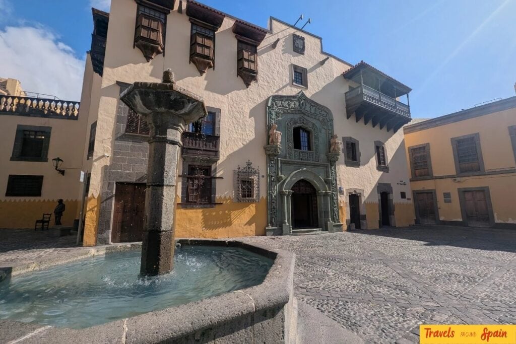 Casa de Colón Columbus House museum courtyard traditional Canarian architecture.