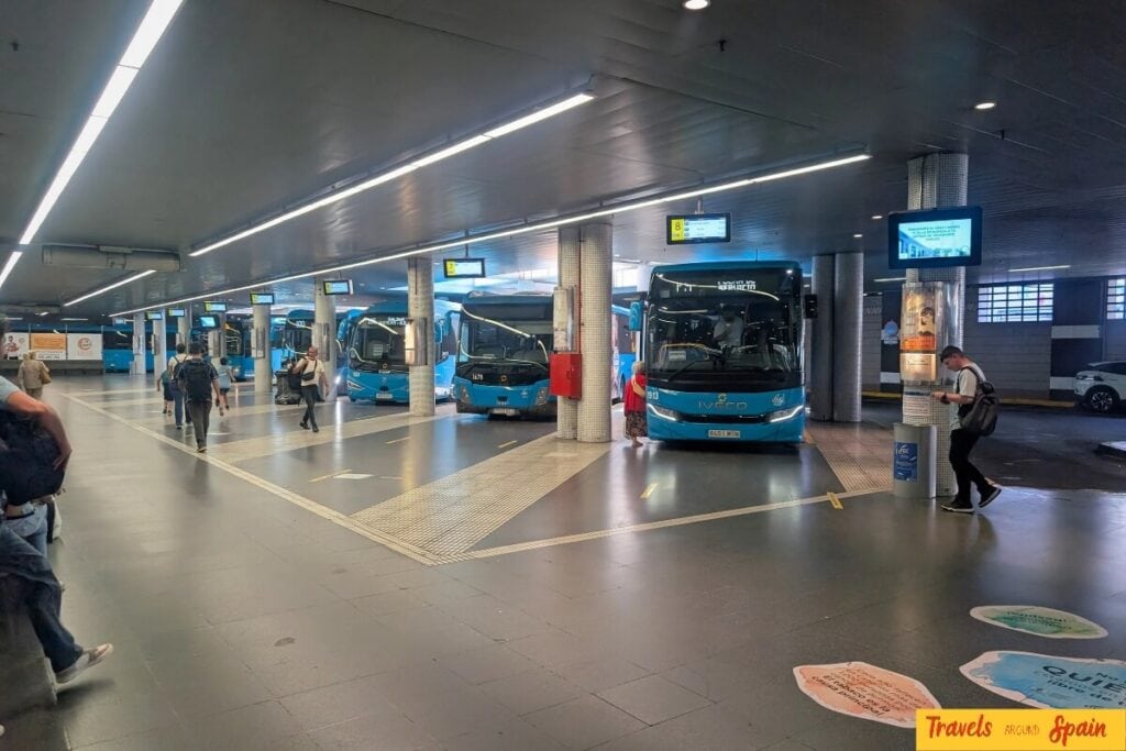 San Telmo bus station interior Las Palmas return transport hub.