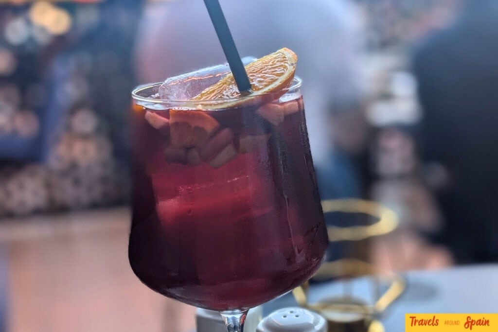 Traditional Spanish sangria at Mana 264 restaurant in Maspalomas Yumbo Centre