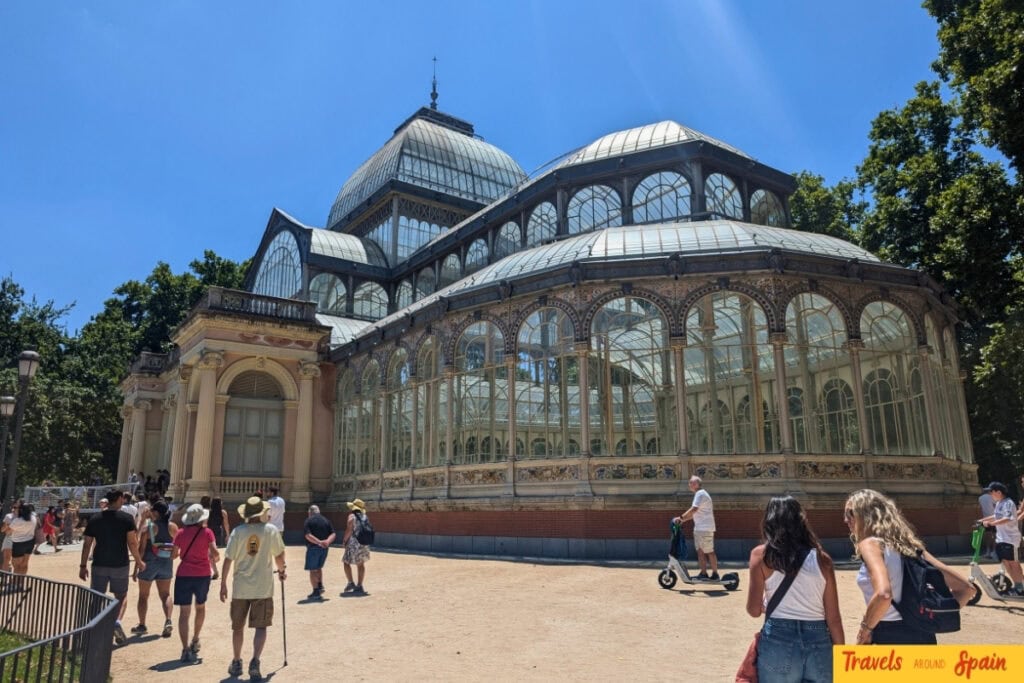 Crystal Palace in Retiro Park Madrid UNESCO World Heritage site