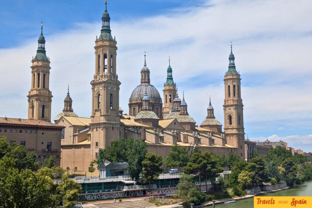 Basilica of Our Lady of the Pillar in Zaragoza during Fiesta del Pilar