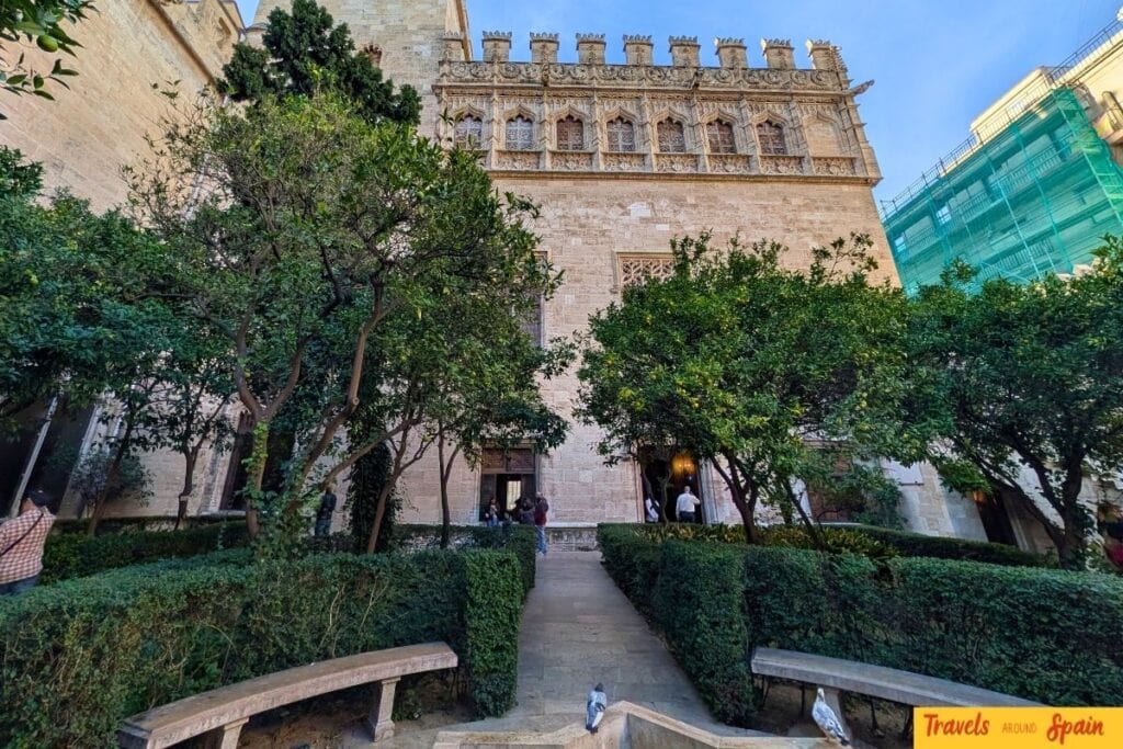 La Lonja de la Seda in Valencia’s Old Town on a sunny November day.