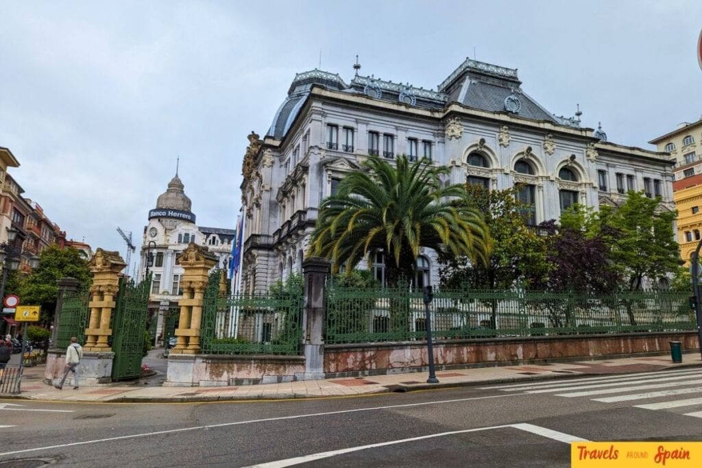 Cloudy and rainy day in Oviedo northern Spain