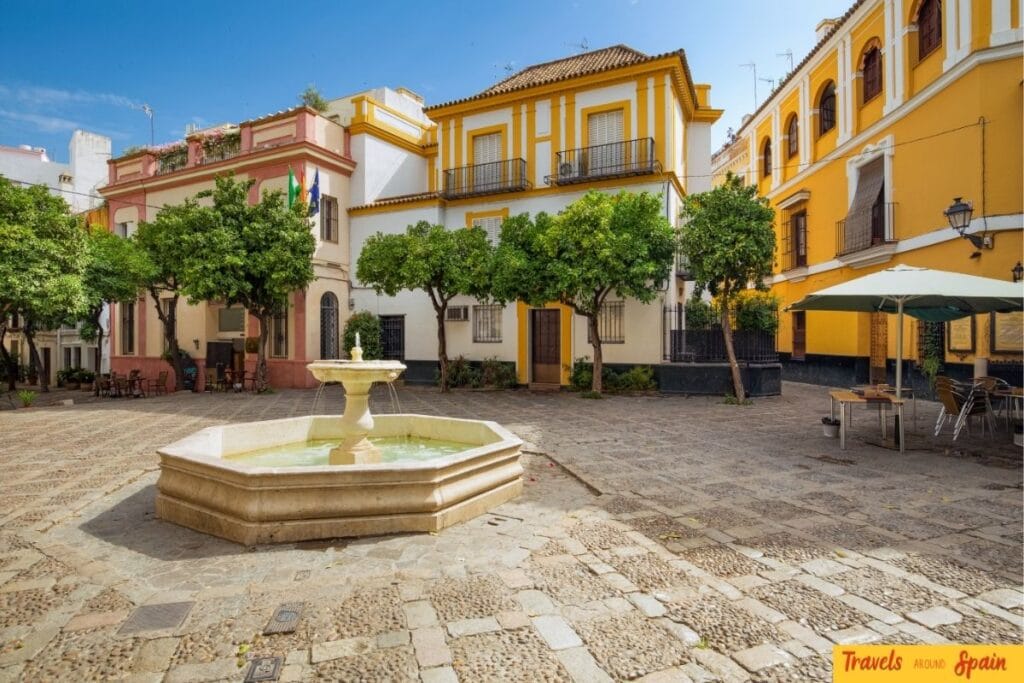 Quiet square in the Santa Cruz neighbourhood in Seville