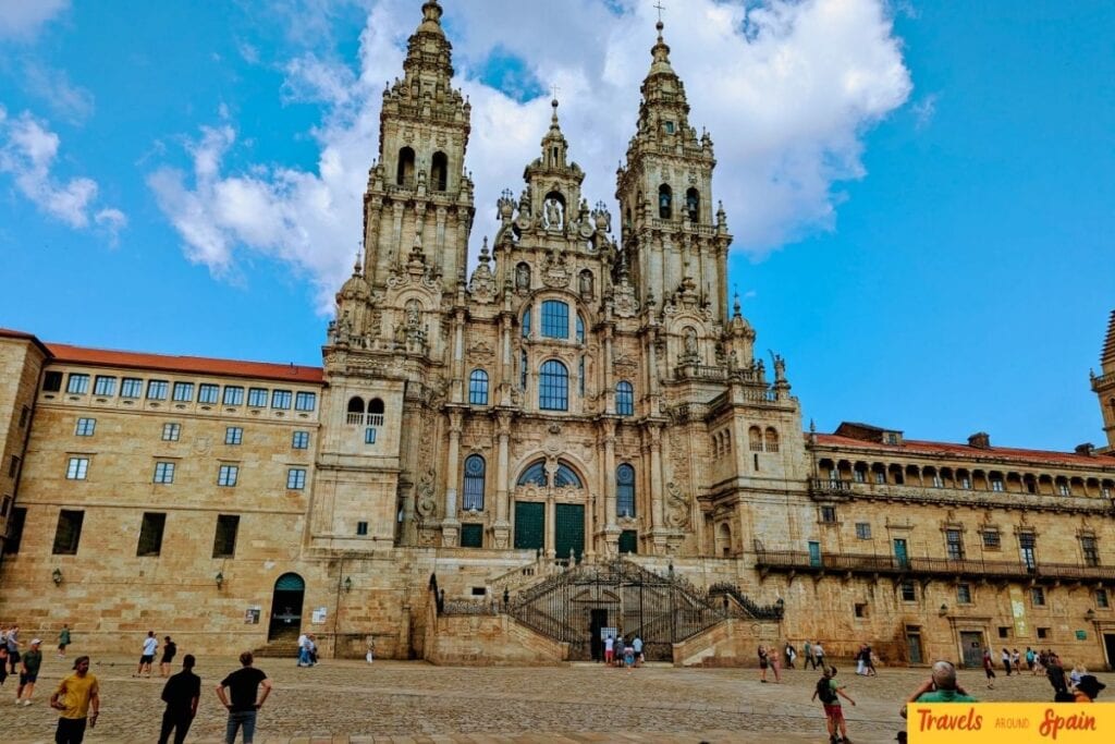 Cathedral of Santiago de Compostela in Galicia during June.