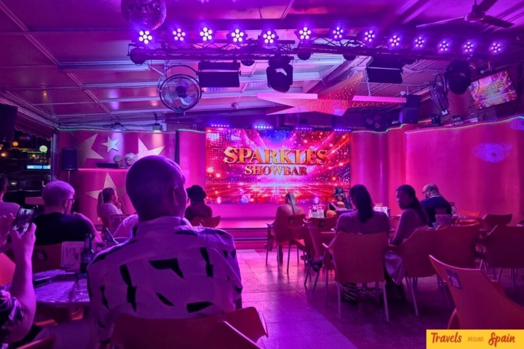 Sparkles Show Bar stage in Maspalomas following the 2026 renovation
