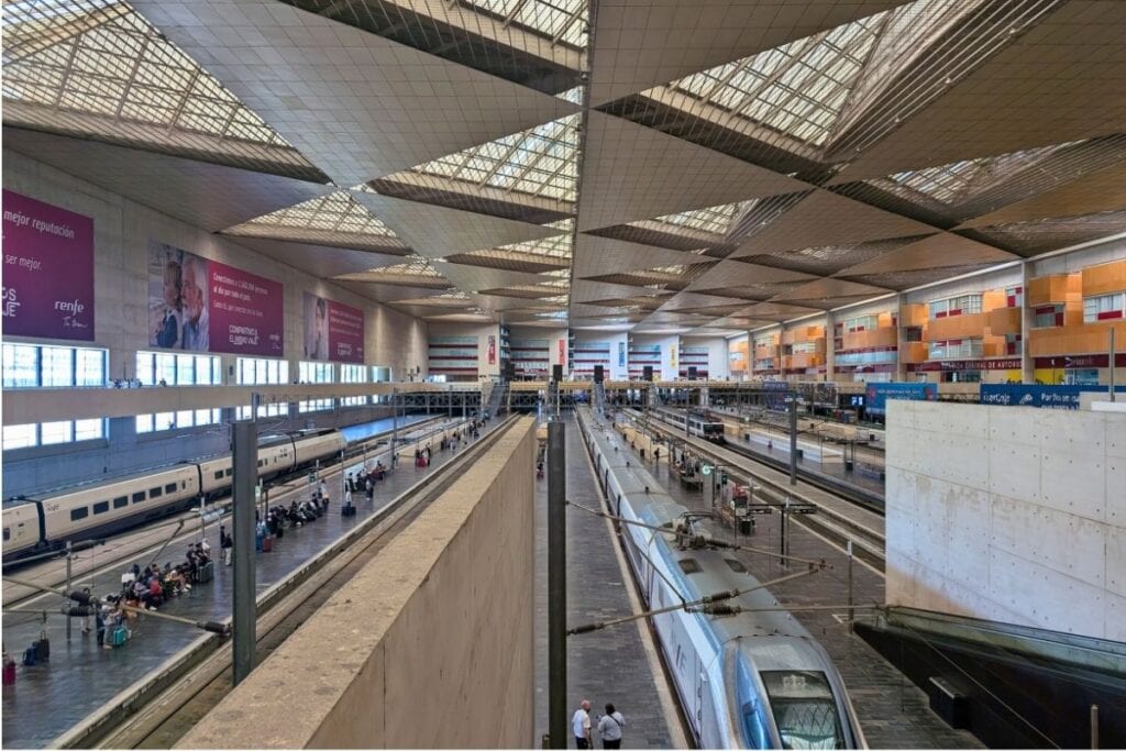 Zaragoza-Delicias railway station in Zaragoza, Spain