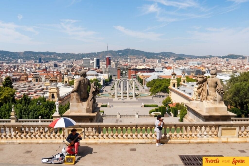 View across Barcelona from Montjuïc