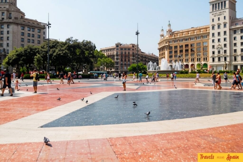 Plaça de Catalunya in central Barcelona