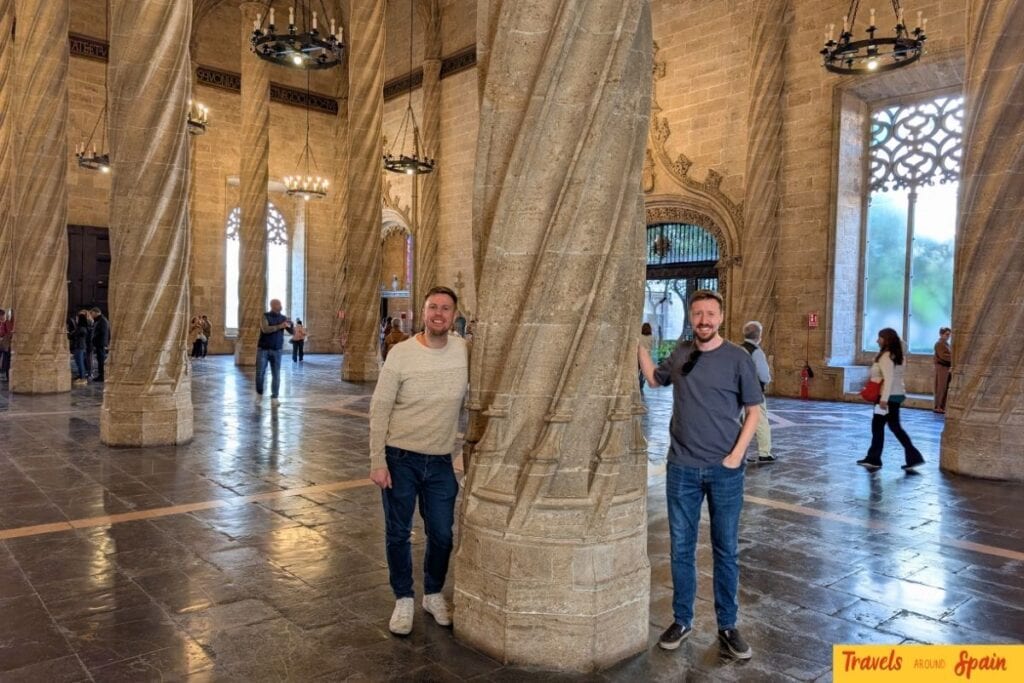 Interior of La Lonja de la Seda, Valencia's UNESCO World Heritage Site