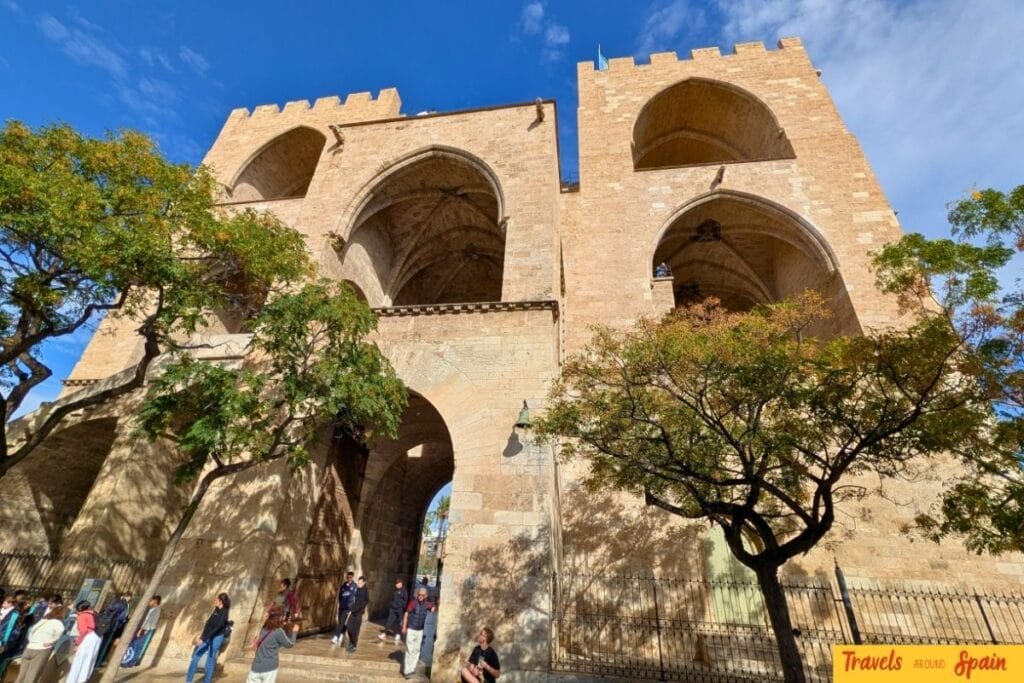 The medieval Serranos Towers in Valencia
