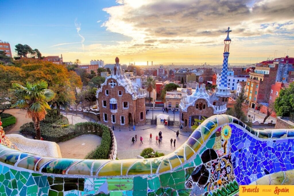 View of Barcelona, Spain, featuring its skyline and famous landmarks