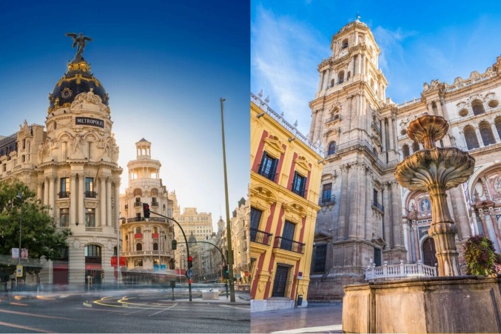 Collage of Madrid and Málaga, the joint winners of the 2026 community rankings