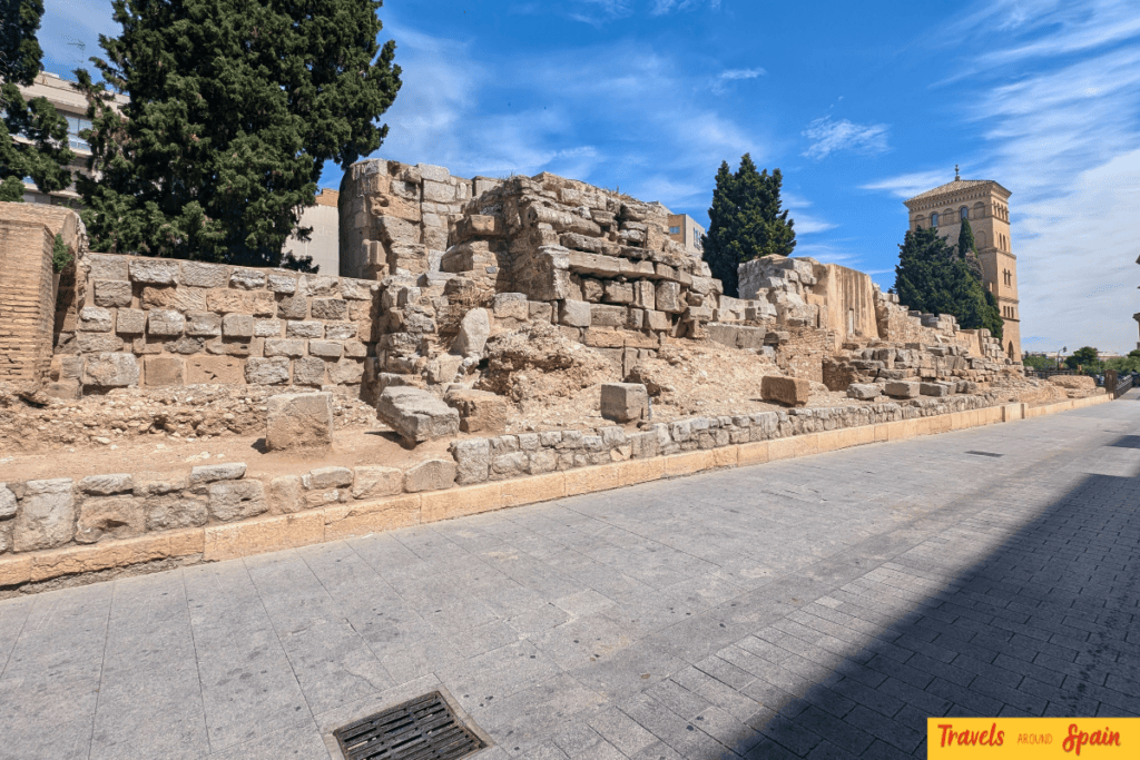 Ancient Roman remains in the historic centre of Zaragoza